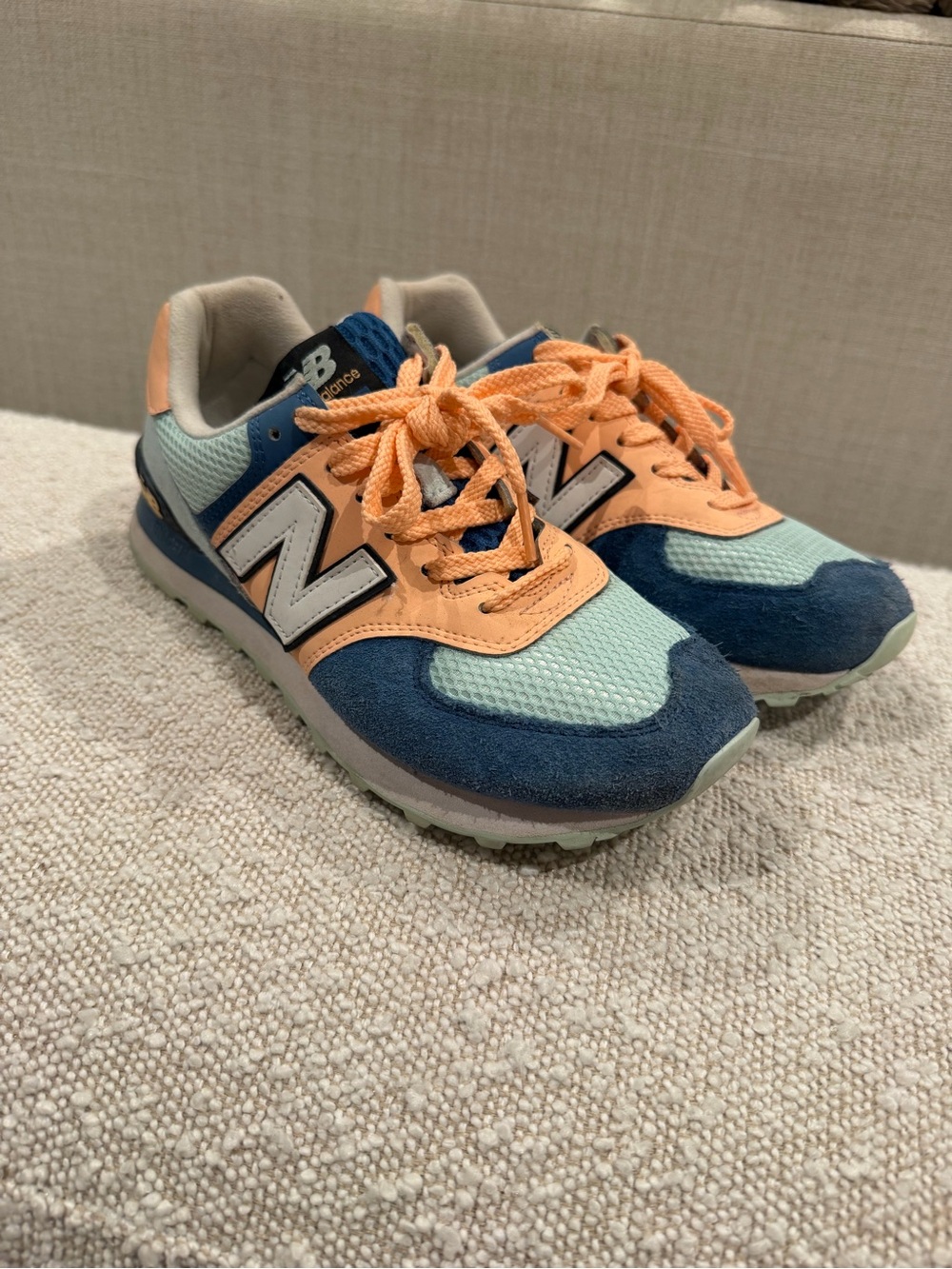 New Balance Woman’s Sneakers - Peach, Teal & Navy